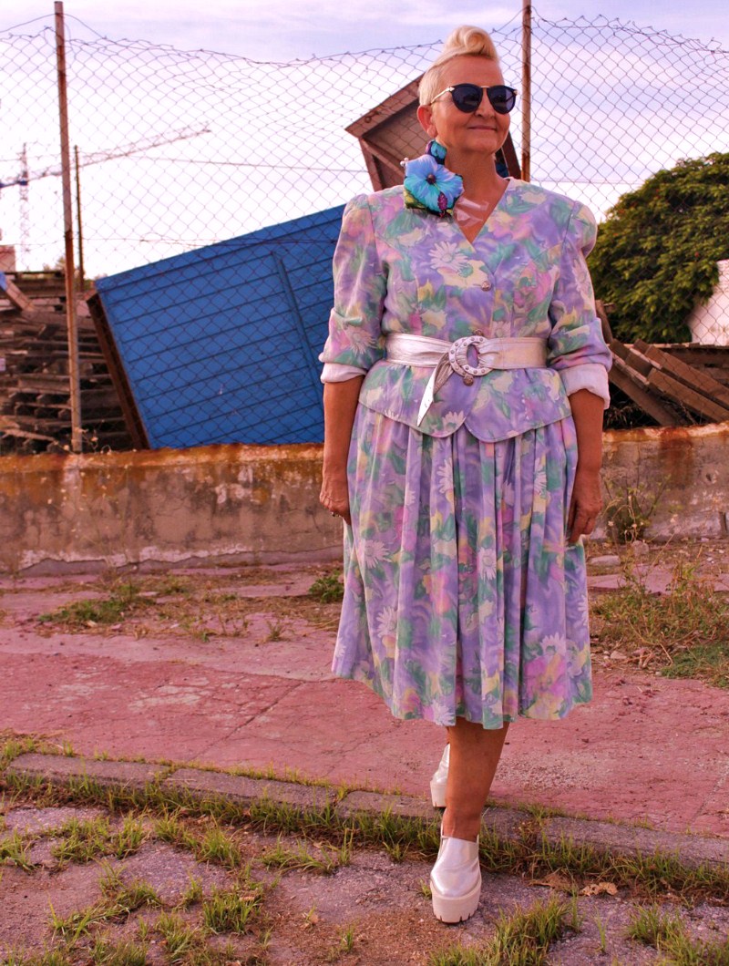 Floral Pastel Skirt and Jacket Plus Silver | MIS PAPELICOS