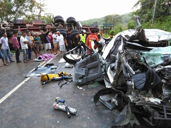 Nahas Kemalangan 5 Maut melibatkan pacuan empat roda - lori kargo di Simpang Beluran