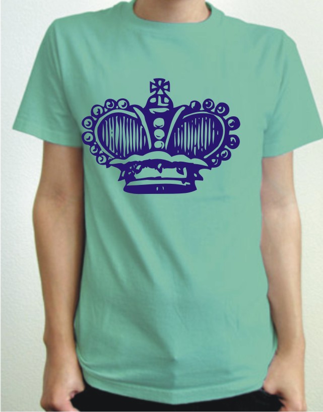 Desain Baju Kaos: Desain Baju Kaos gambar Vektor Blue