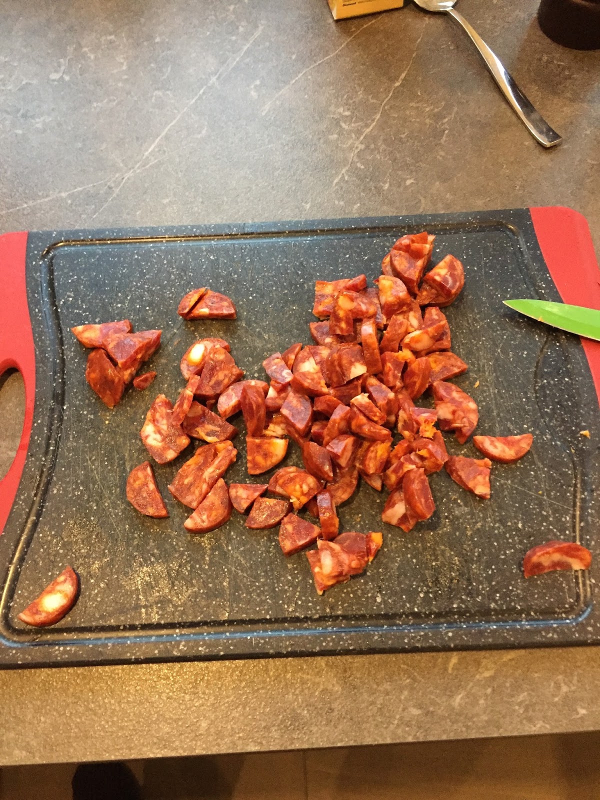 Flo´s Grill und Koch Blog: Selbstgemachte Bandnudeln mit Chorizo ... Flo´s Grill und Koch Blog: Selbstgemachte Bandnudeln mit Chorizo ...