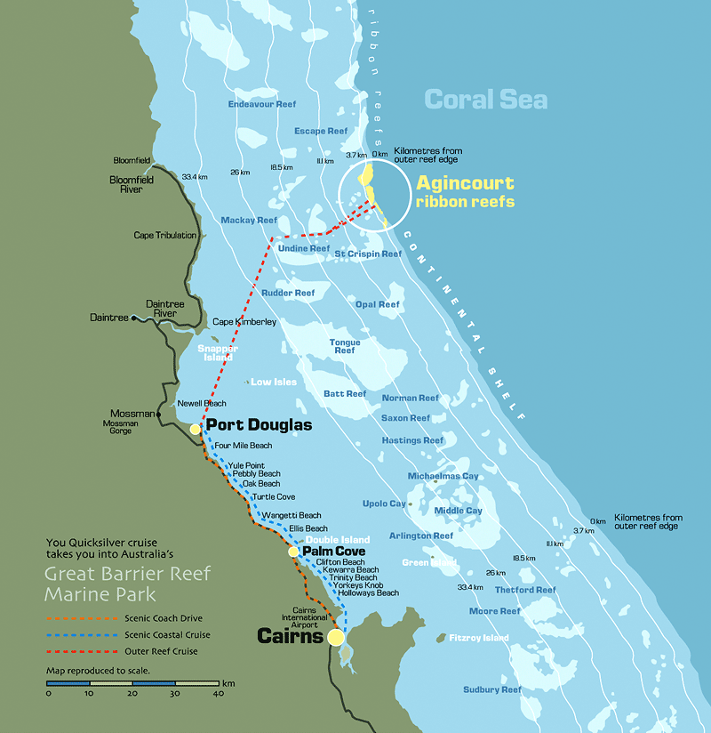 Где находится большой барьерный риф карта