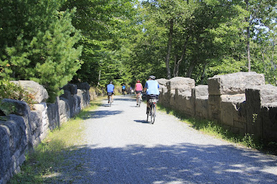 biking on the carriage trails at Acadia National Park