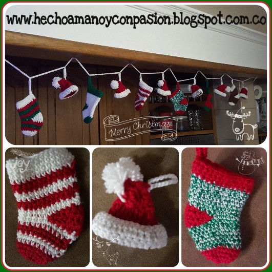 Guirnalda de navidad en crochet