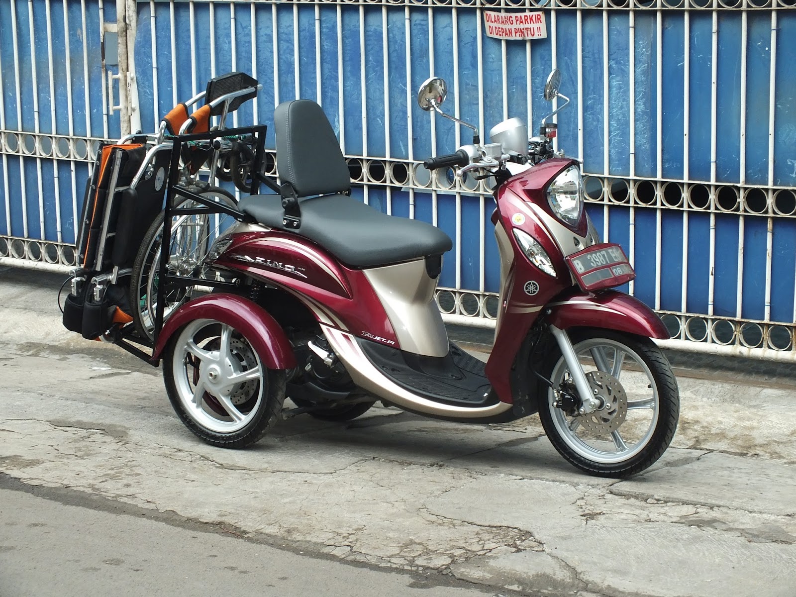  Modifikasi  JOK  MOTOR  JOK  MIO FINO DENGAN SANDARAN 