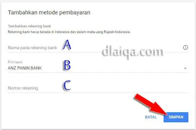 masukkan data yang diminta