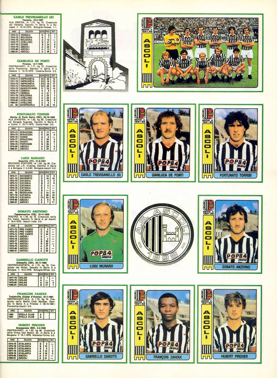 THE VINTAGE FOOTBALL CLUB MAILLOT DE LEGENDE. Ascoli Calcio.