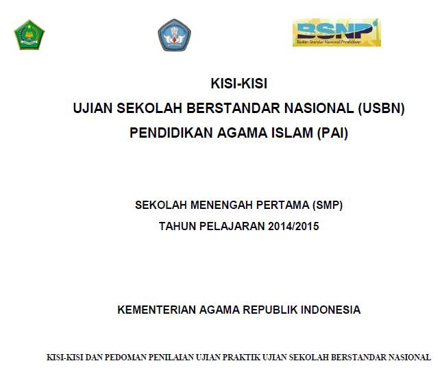 Download contoh - format, kisi-kisi ujian praktek PAI kelas 7,8,9, SMP