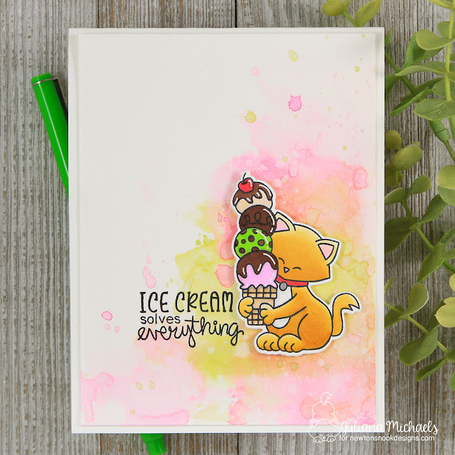 Ice Cream Solves Everything Card by Juliana Michaels featuring Newton's Nook Designs Newton's Summer Treats Stamp Set