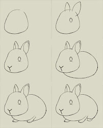 step bunny draw simple easy paint learn