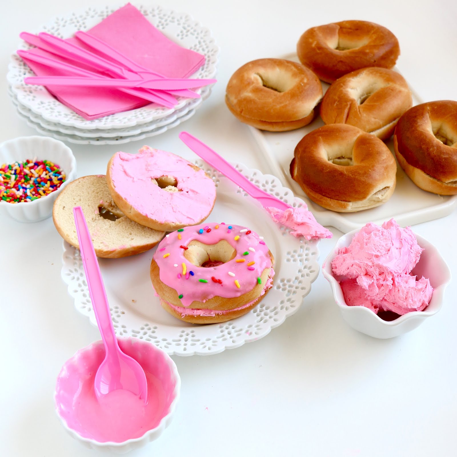 Easy NoBake Bagel Donuts The Lindsay Ann
