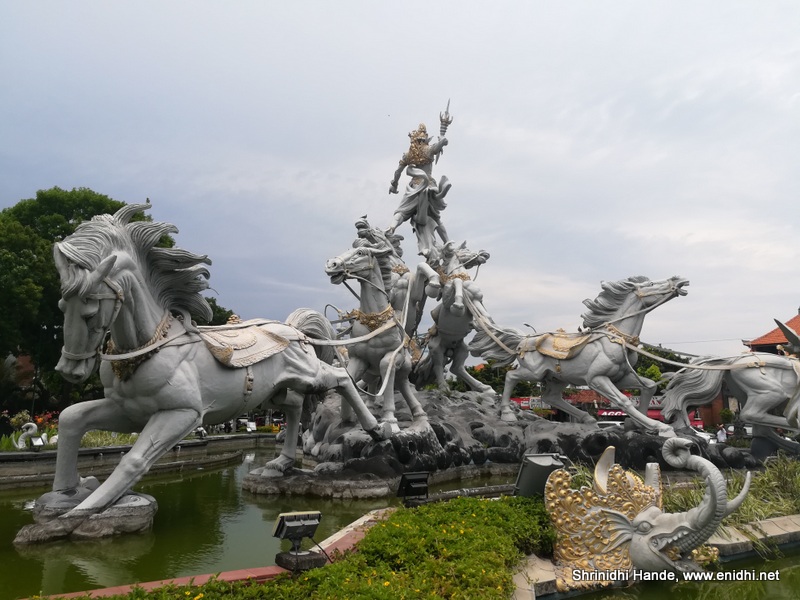 Ghatotkacha Karna war statue near Denpasar airport, Bali eNidhi India