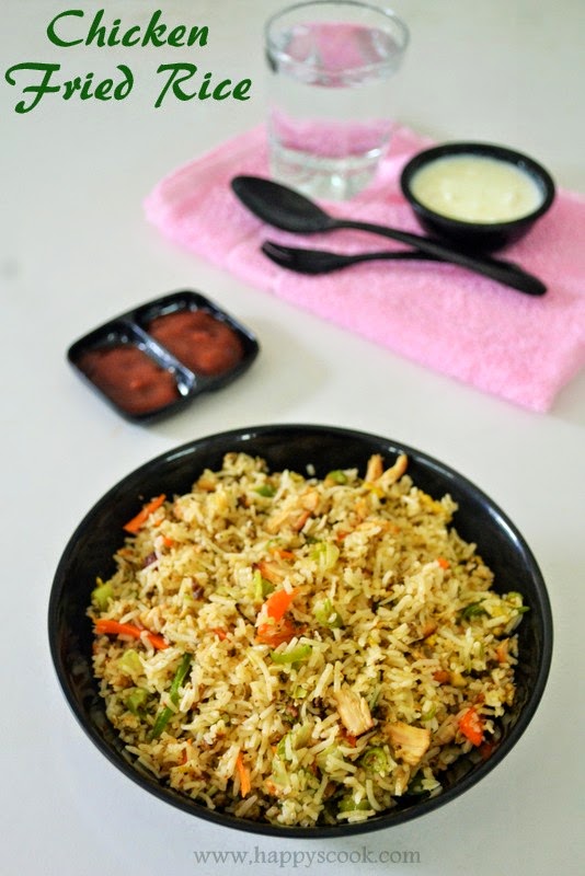 Chicken Fried Rice Recipe Indianized Recipe Indian Style Chicken Fried Rice Happy S Cook