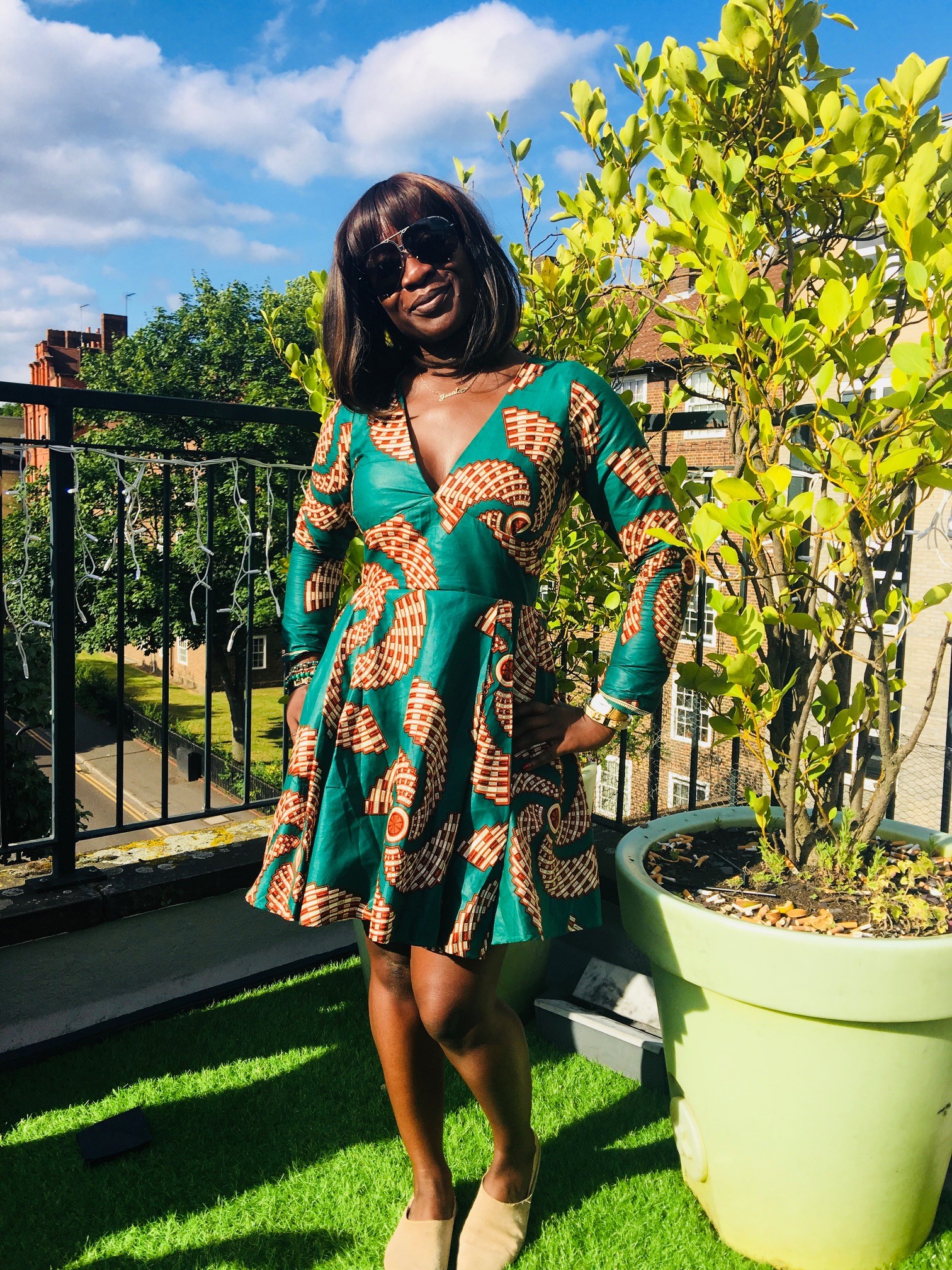 Green Skater Dress