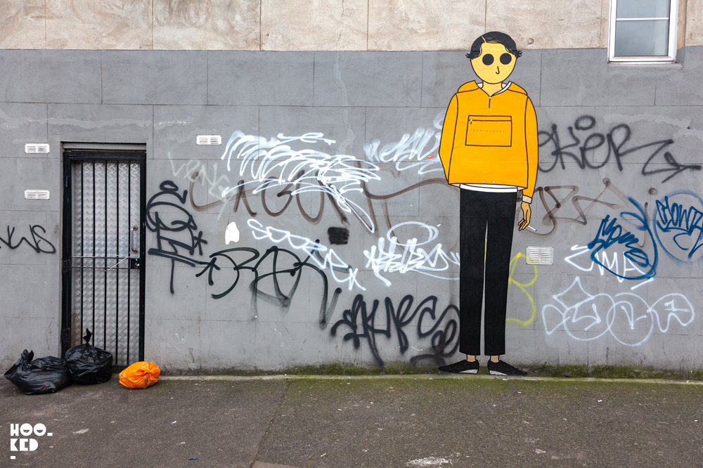 Shoreditch Street Art, French Street Art Duo Kamlaurene Paste-ups in London