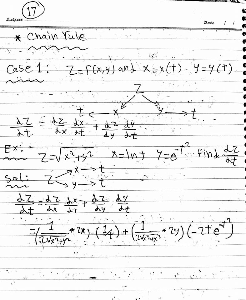 problems in partial derivatives and chain rule