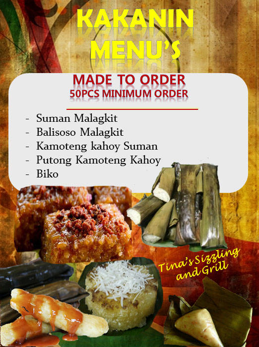 Yohan's Sizzling Seafood Station: Kakanin Recipe "MADE TO ORDER"