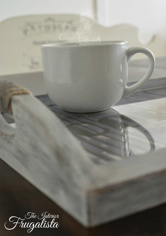 Upcycled Farmhouse Coffee Tray Interior Frugalista