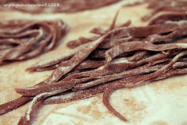 tagliatelle al cacao con ragù di cervo