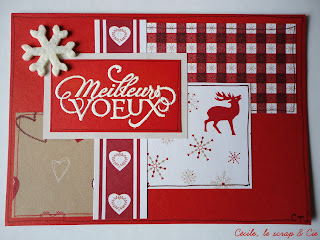 La carte de noël Cécile le scrap & Cie: Carte Noël 2011