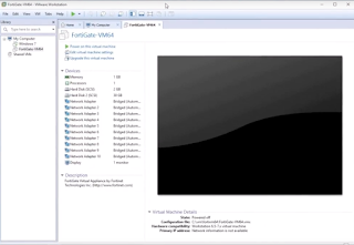 vmware fortigate firewall screen