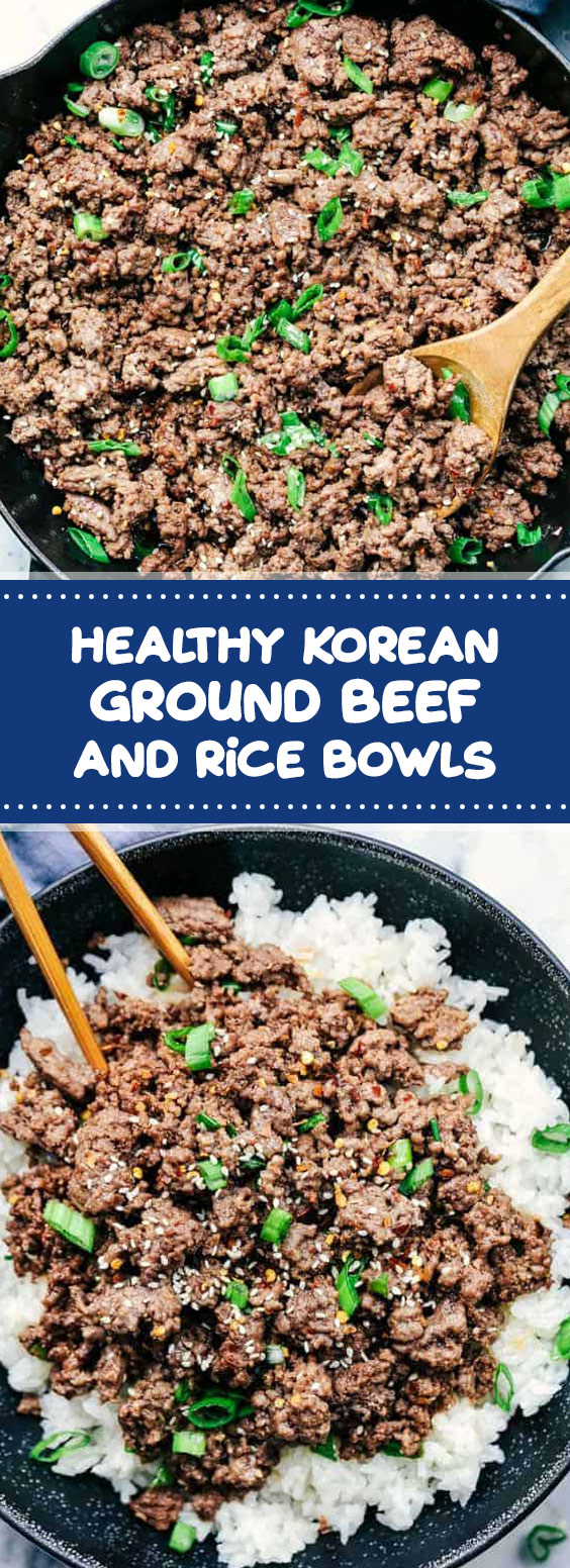Healthy Korean Ground Beef and Rice Bowls FAMOUS RECIPES