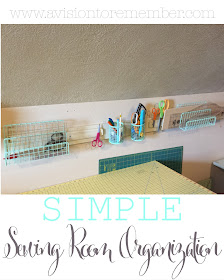 Simple and Cheap Sewing Room Organization