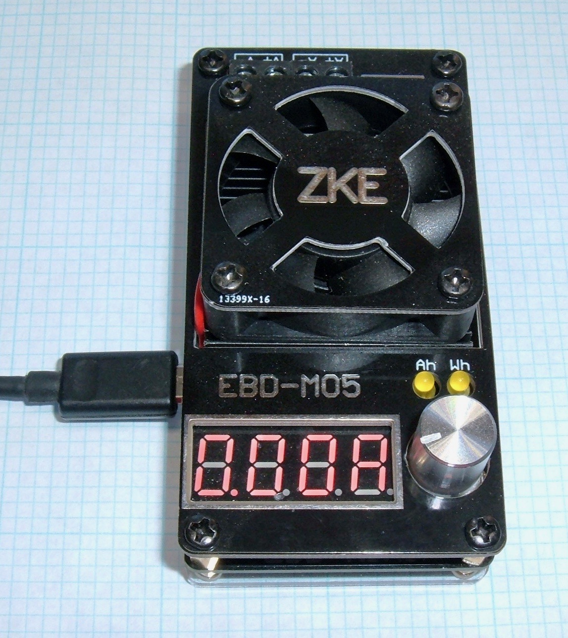 19.5V ZKE EBD-M05 MINI Electronic Load Tester Battery Capacity Power Bank Tester