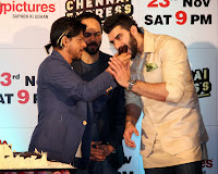 Shah rukh khan and Rohit shetty at Zee Tv's Success Party For Chennai Express