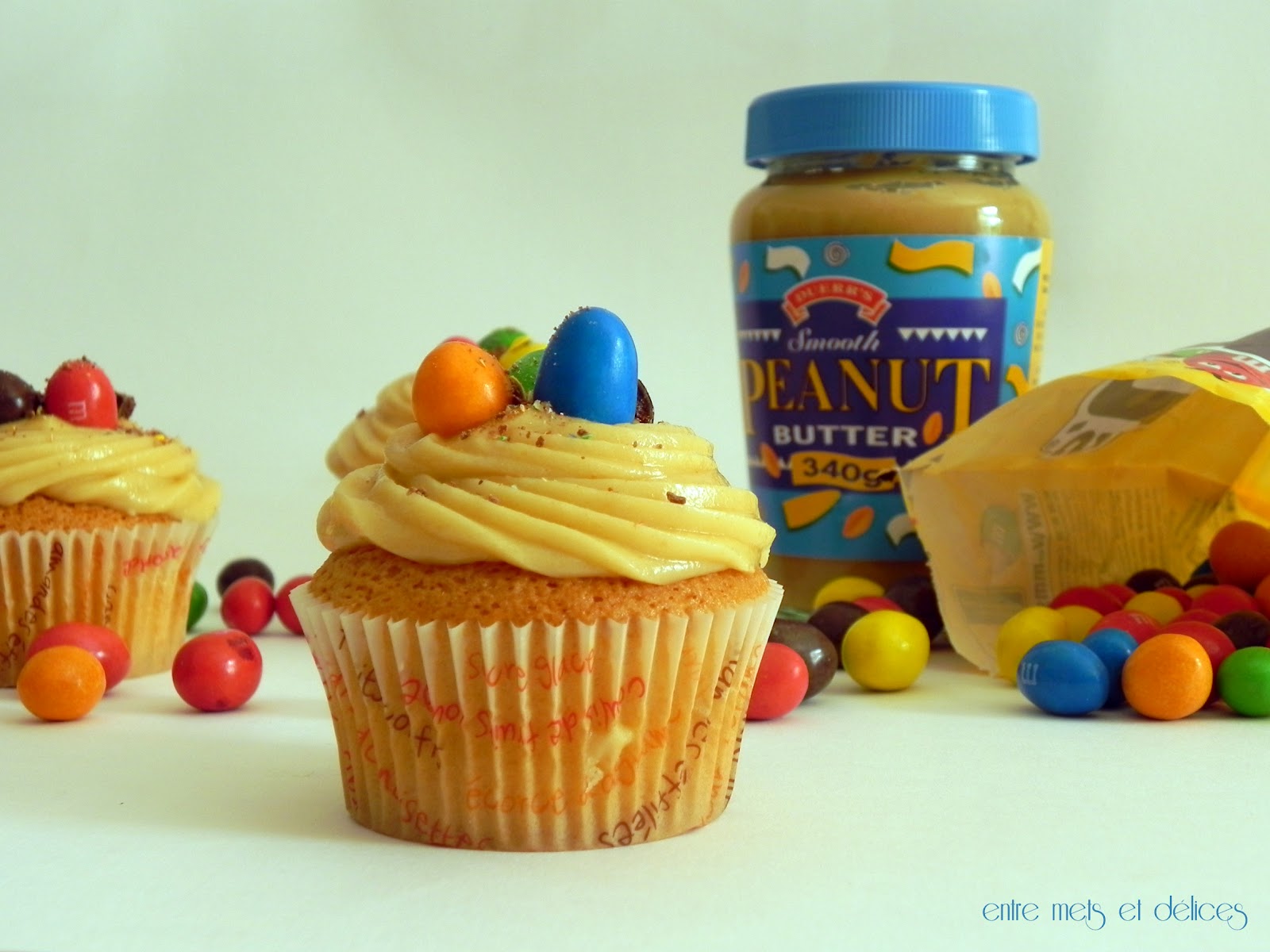 entre mets et délices Cupcakes au beurre de cacahuète