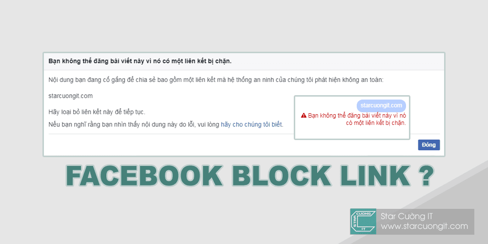 Làm gì khi bị Facebook chặn link blog/website của bạn ?