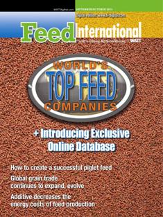 Feed International. Leader in technology, nutrition and marketing 2013-06 - September & October 2013 | TRUE PDF | Bimestrale | Professionisti | Animali | Mangimi | Tecnologia | Distribuzione
Feed International is the international resource for professionals in the world feed market to help them efficiently and safely formulate, process, distribute and market animal feeds.