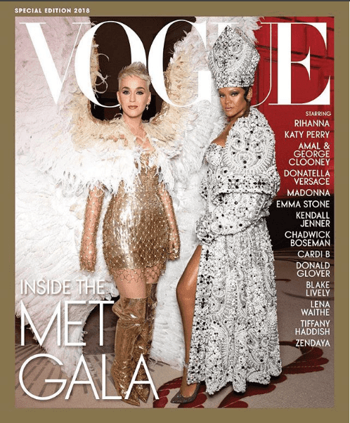 Luxury Makeup Rihanna And Katy Perry Slay The Vogue Magazine For Best Dress And Makeup Look 2018