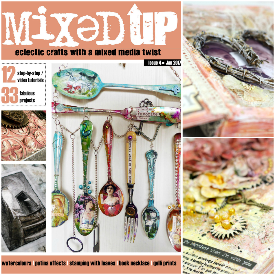 Sharing Some Love Mixed Media Magazine January 2017 issue Under a