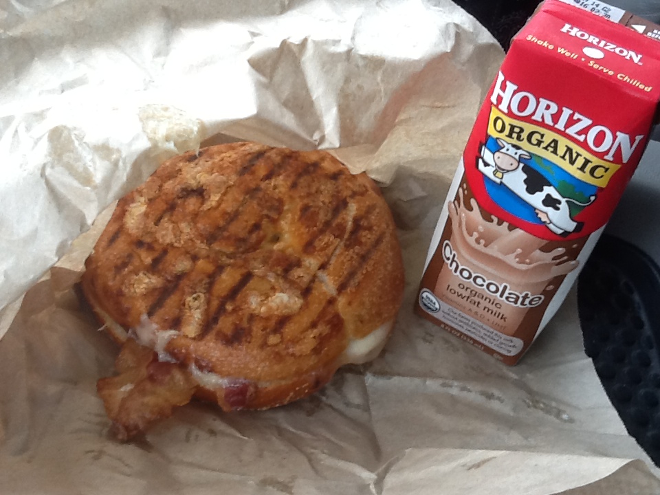 Panera's Egg, Bacon and Asiago Breakfast Sandwich