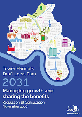 LBTH map showing planning highlights across Tower Hamlets.