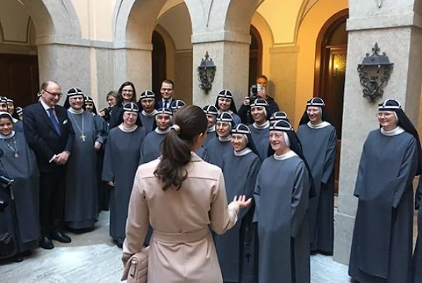 Crown Princess Victoria and Prince Daniel visited convent of the Bridgettine Sisters located in the heart of Rome in Piazza Farnese.