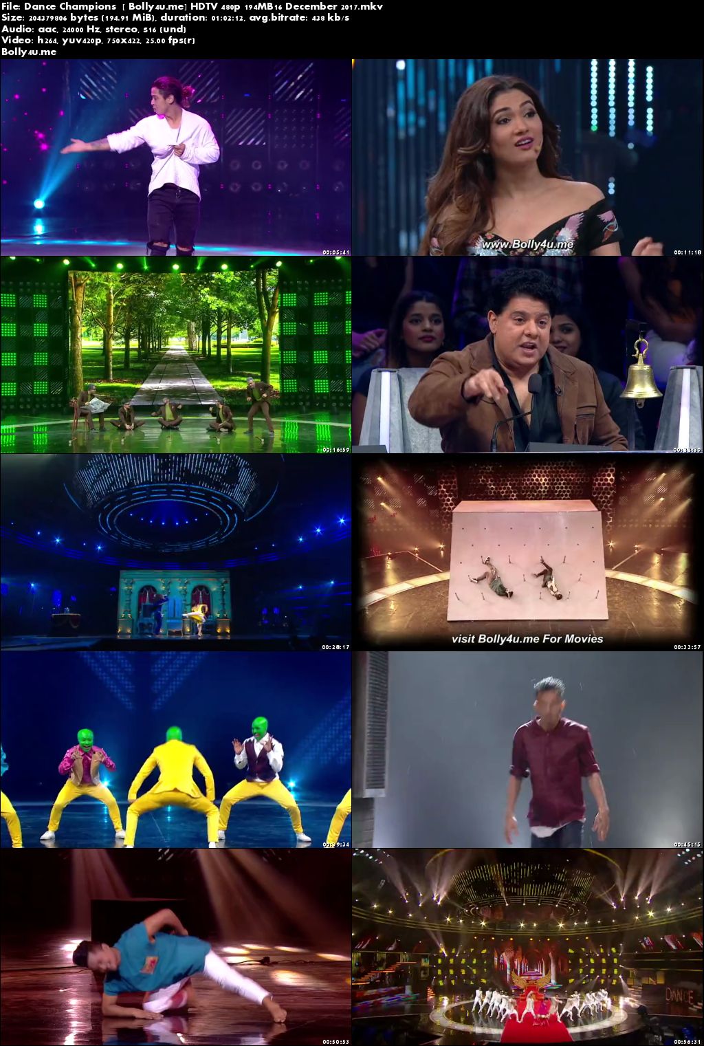 Dance Champions HDTV 480p 200MB 16 Dec 2017 Download