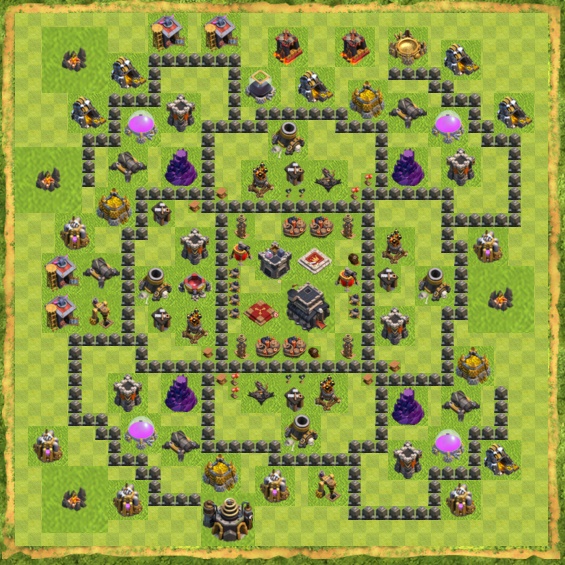 Clans карты. Top Base 9 th. Base Top.