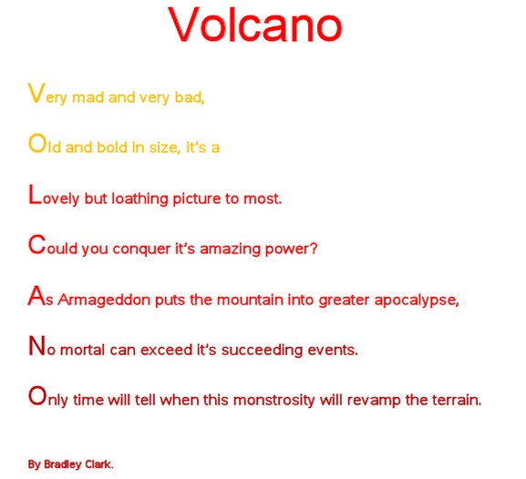 Sommerville Happenings Volcano!
