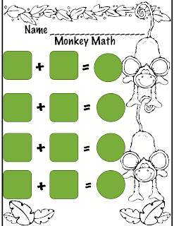 Kindergarten Night Owls: Monkey Math Work