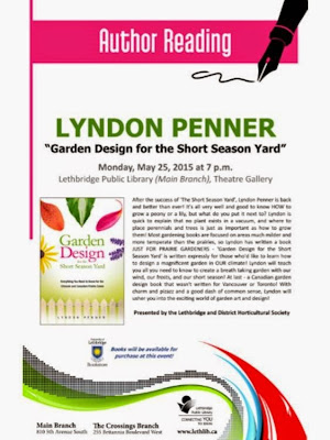 May 25 Monthly Meeting, Public Library After the success of ‘The Short Season Yard’, Lyndon Penner is back and better than ever! It’s all very well and good to know HOW to grow a peony or a lily, but what do you put it next to? Lyndon is quick to explain that no plant exists in a vacuum, and where to place perennials and trees is just as important as how to grow them! Most gardening books are focused on areas much milder and more temperate than the prairies, so Lyndon has written a book JUST FOR PRAIRIE GARDENERS- ‘Garden Design for the Short Season Yard’ is written expressly for those who’d like to learn how to design a magnificent garden in OUR climate! Lyndon will teach you all you need to know to create a breath taking garden with our wind, our frosts, and our short season! At last- a Canadian garden design book that wasn’t written for Vancouver or Toronto! With charm and pizazz and a good dash of common sense, Lyndon will usher you into the exciting world of garden art and design!
