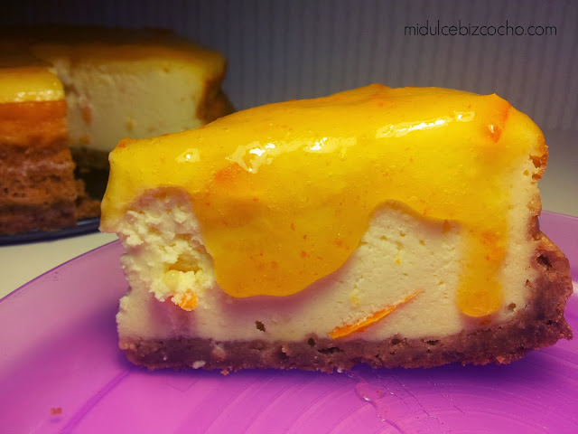 Tarta de queso y naranja