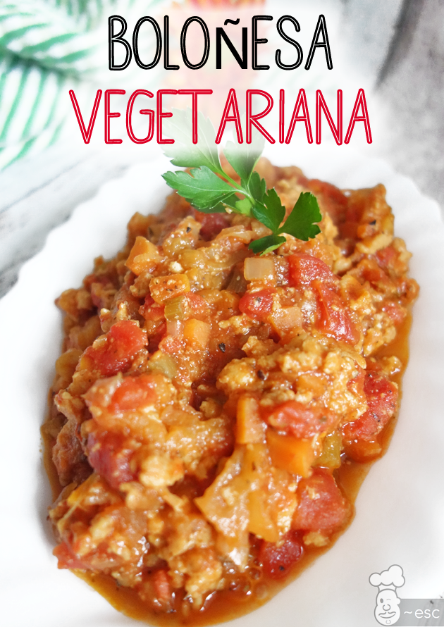 Boloñesa vegetariana con soja texturizada