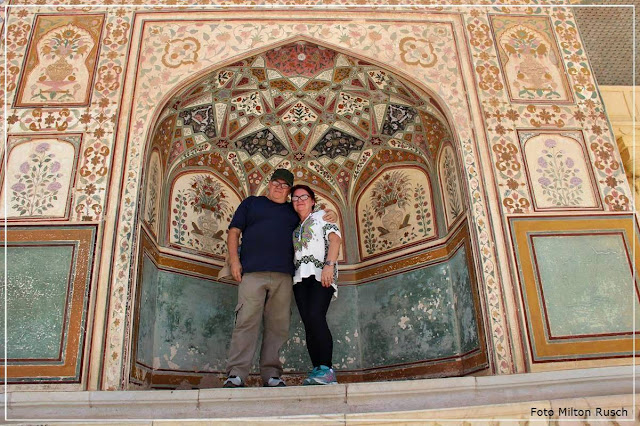 Milton e Fátima Rusch - Amber Fort - Jaipur - Índia