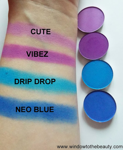 Coloured Raine swatches