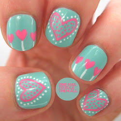 nail barry pens nails pink designs easy pretty heart hearts girly teens acrylic manicure very short fun painted fingernails finger