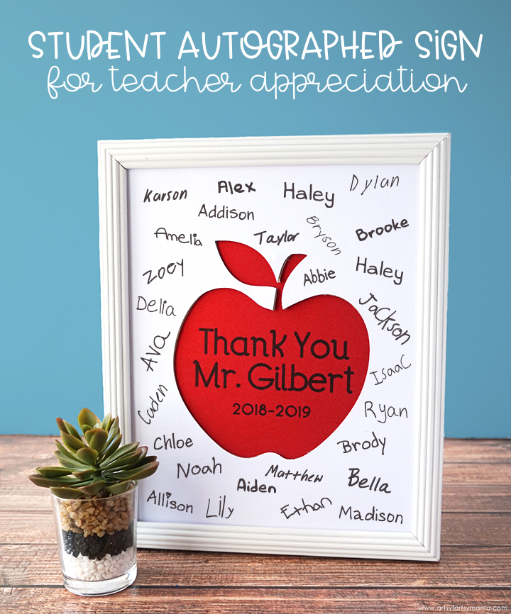Student Autographed Sign for Teacher Appreciation