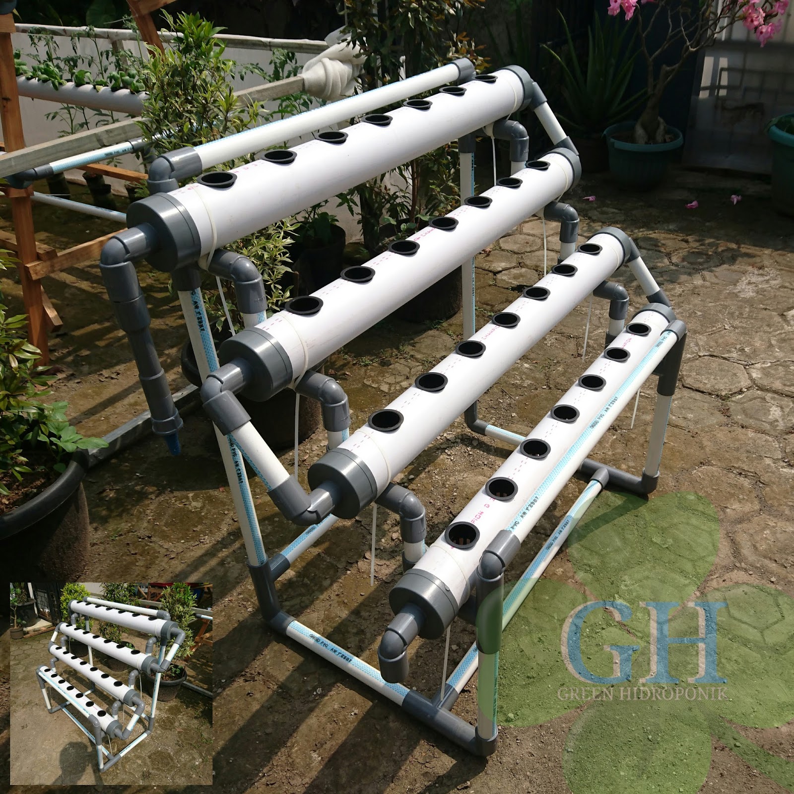 Rak Hidroponik Paralon HIDROPONIK INDONESIA