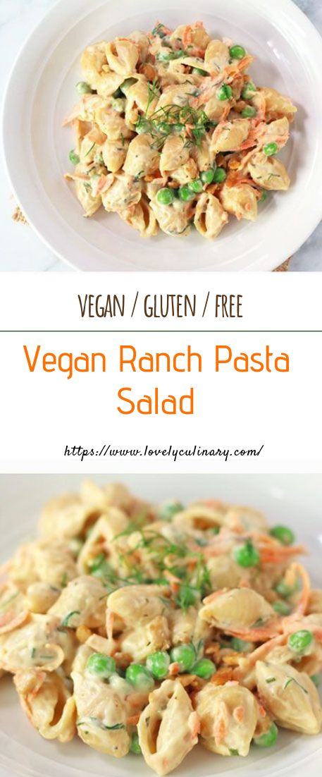 Vegan Ranch Pasta Salad #saladrecipe #vegetarian