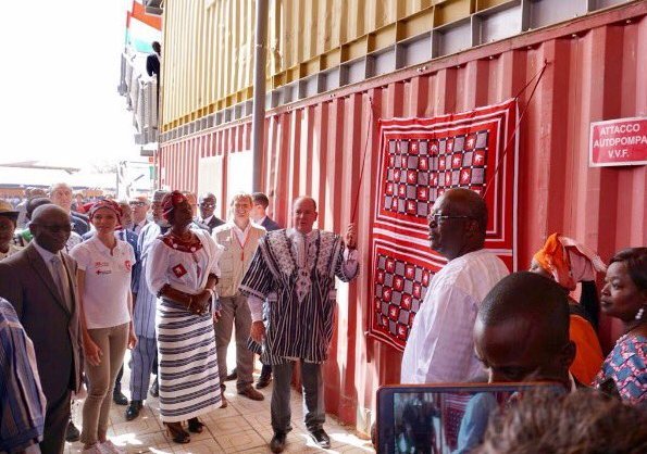 Prince Albert II and Princess Charlene opened Loumbila Vocational Education Center in Oubritenga. Burkina Faso Red Cross and Principality of Monaco